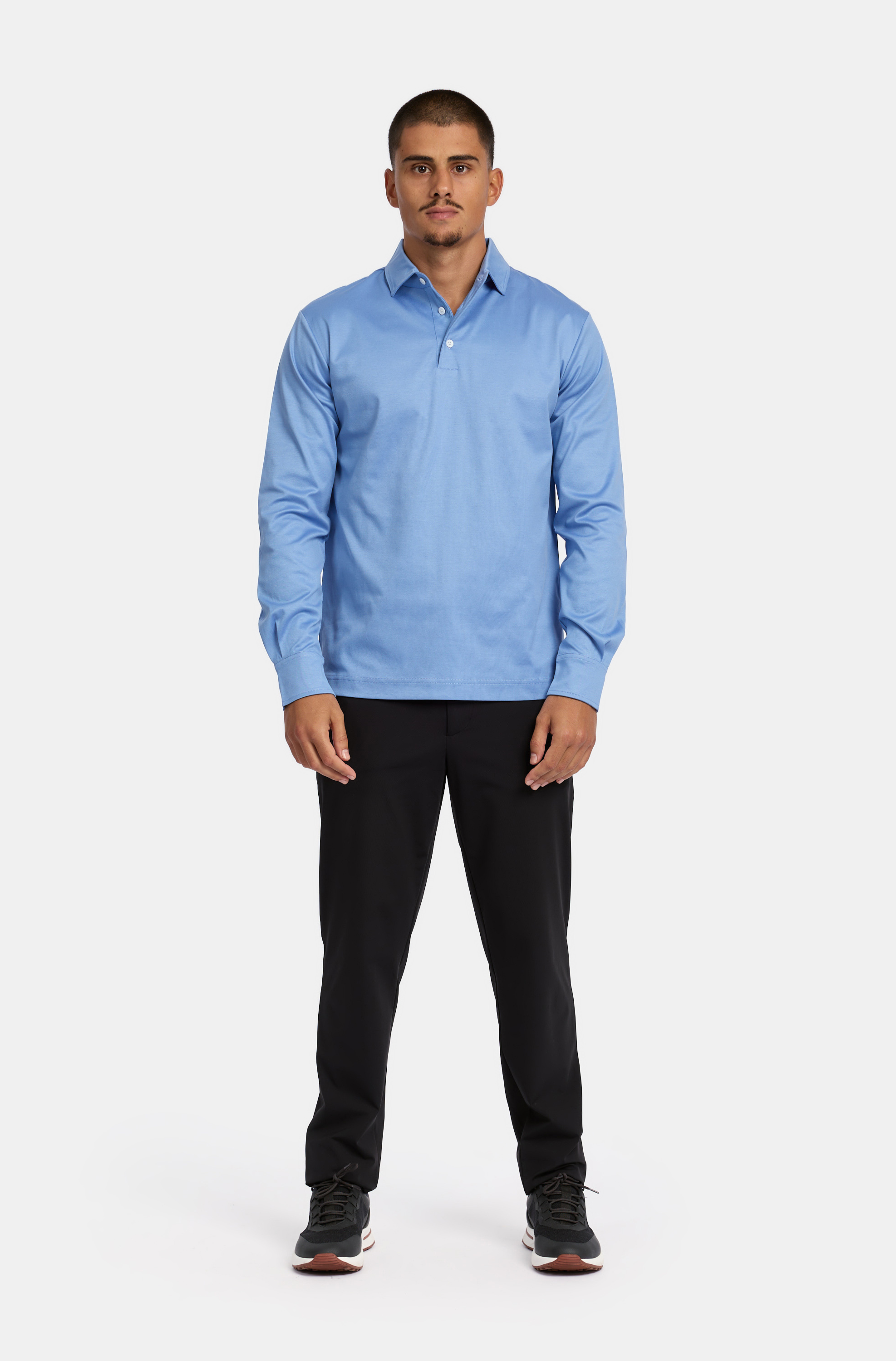 Blue Longsleeve Polo