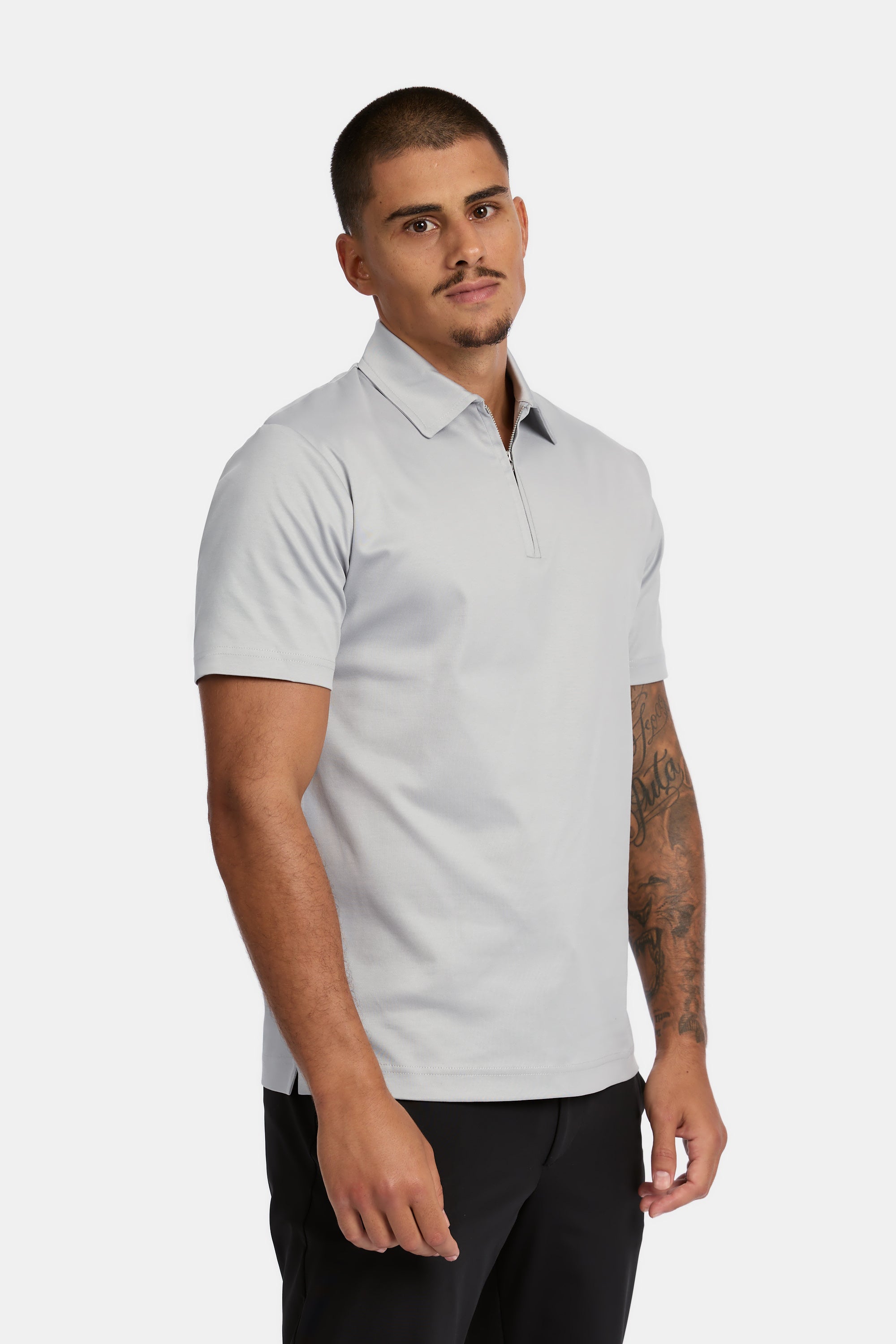 Grigio Polo Half-Zip
