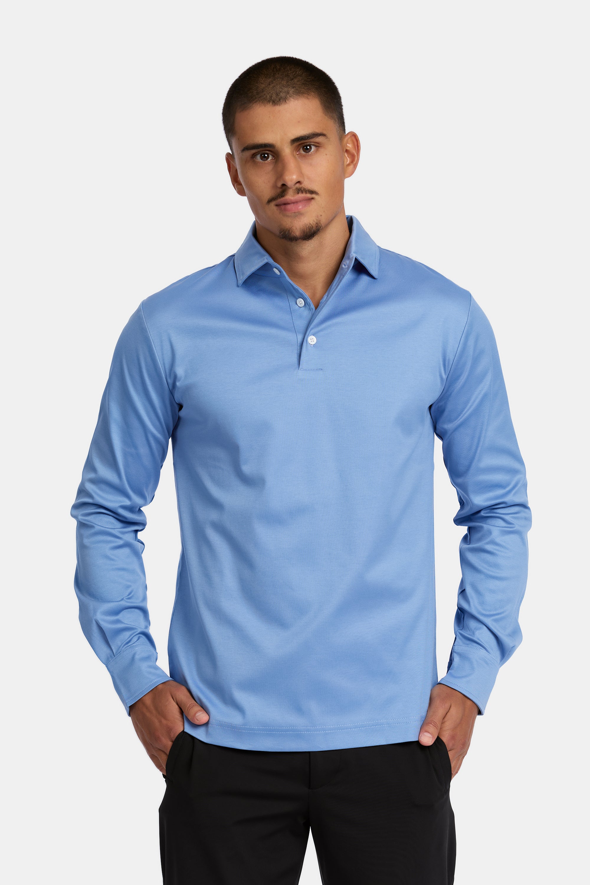 Blue Longsleeve Polo
