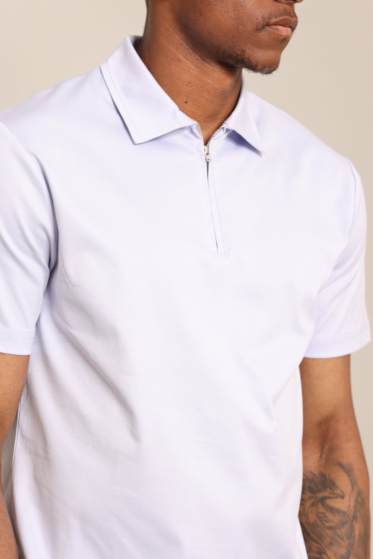 Lavanda Blue Polo Halve Zip