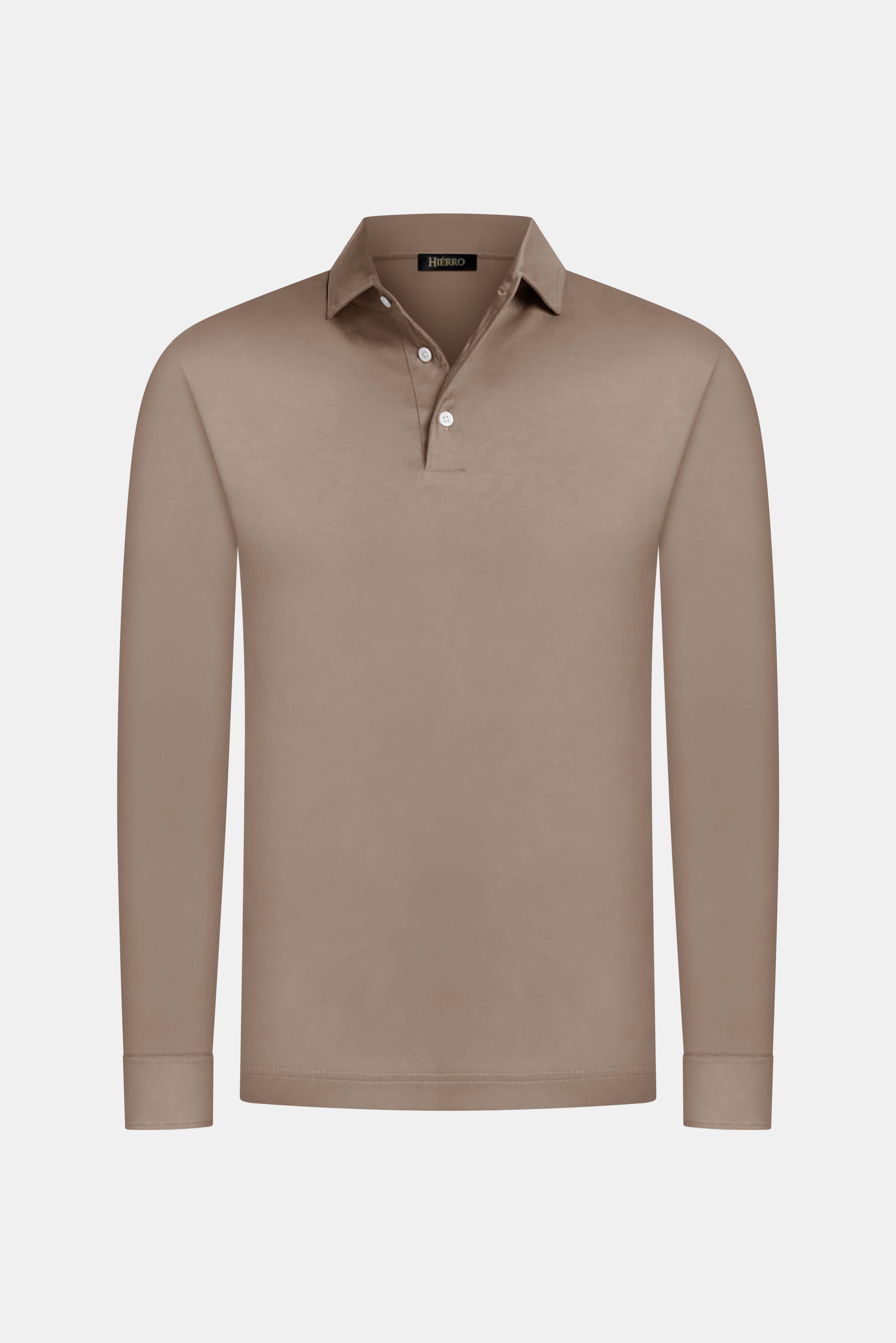 Taupe Longsleeve Polo