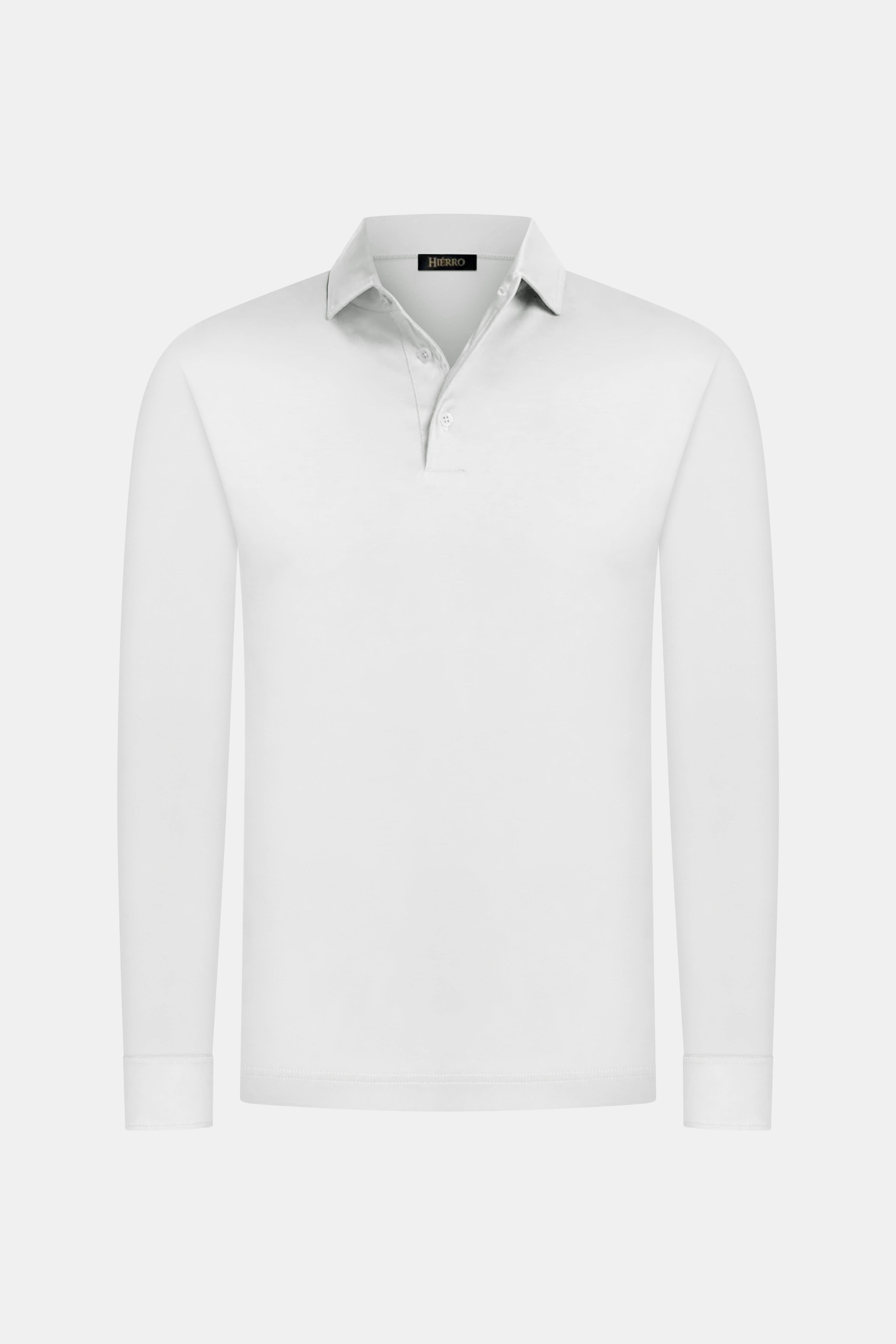 Pearl Grey Longsleeve Polo