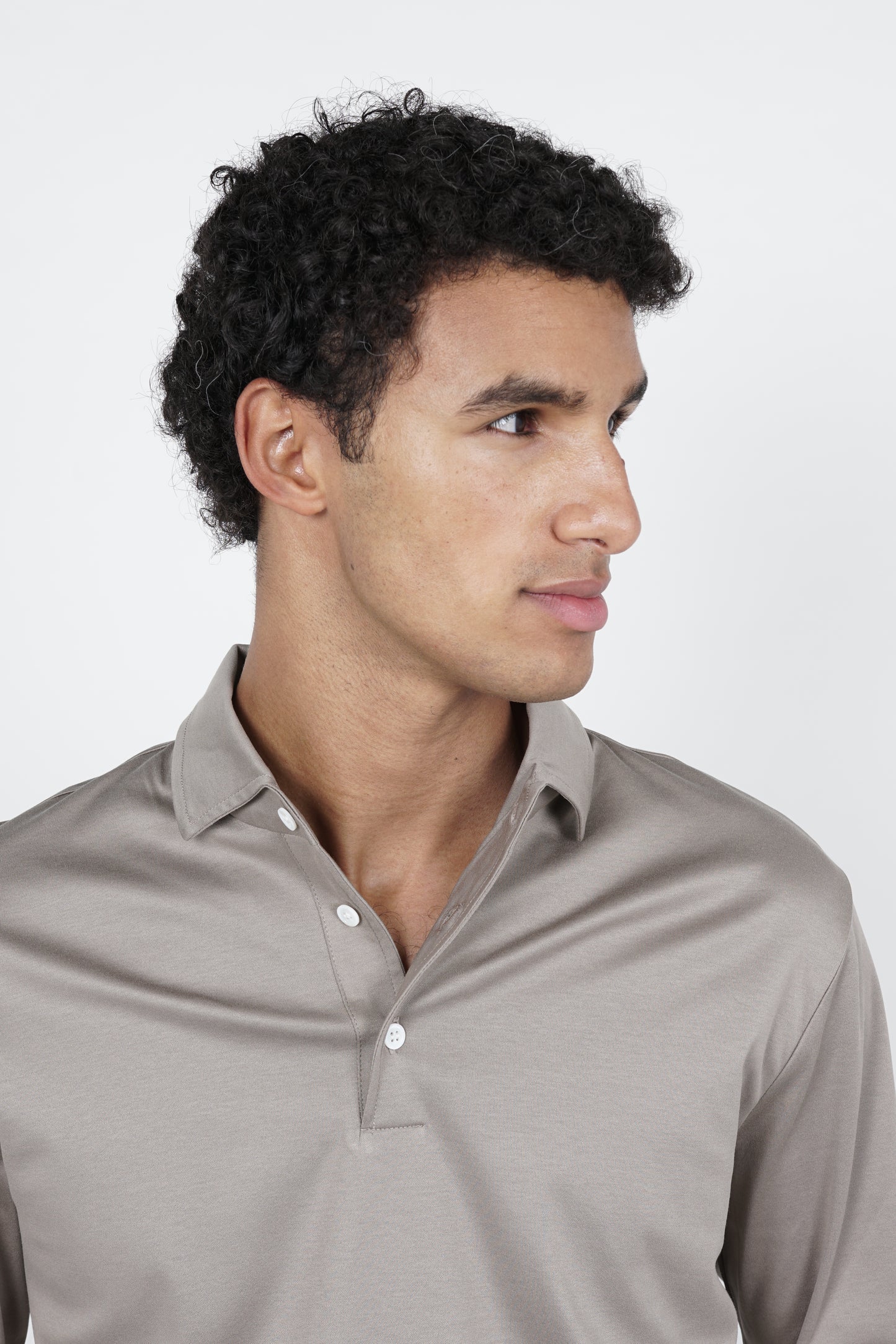 Piombo Grey Lange Mouwen Polo