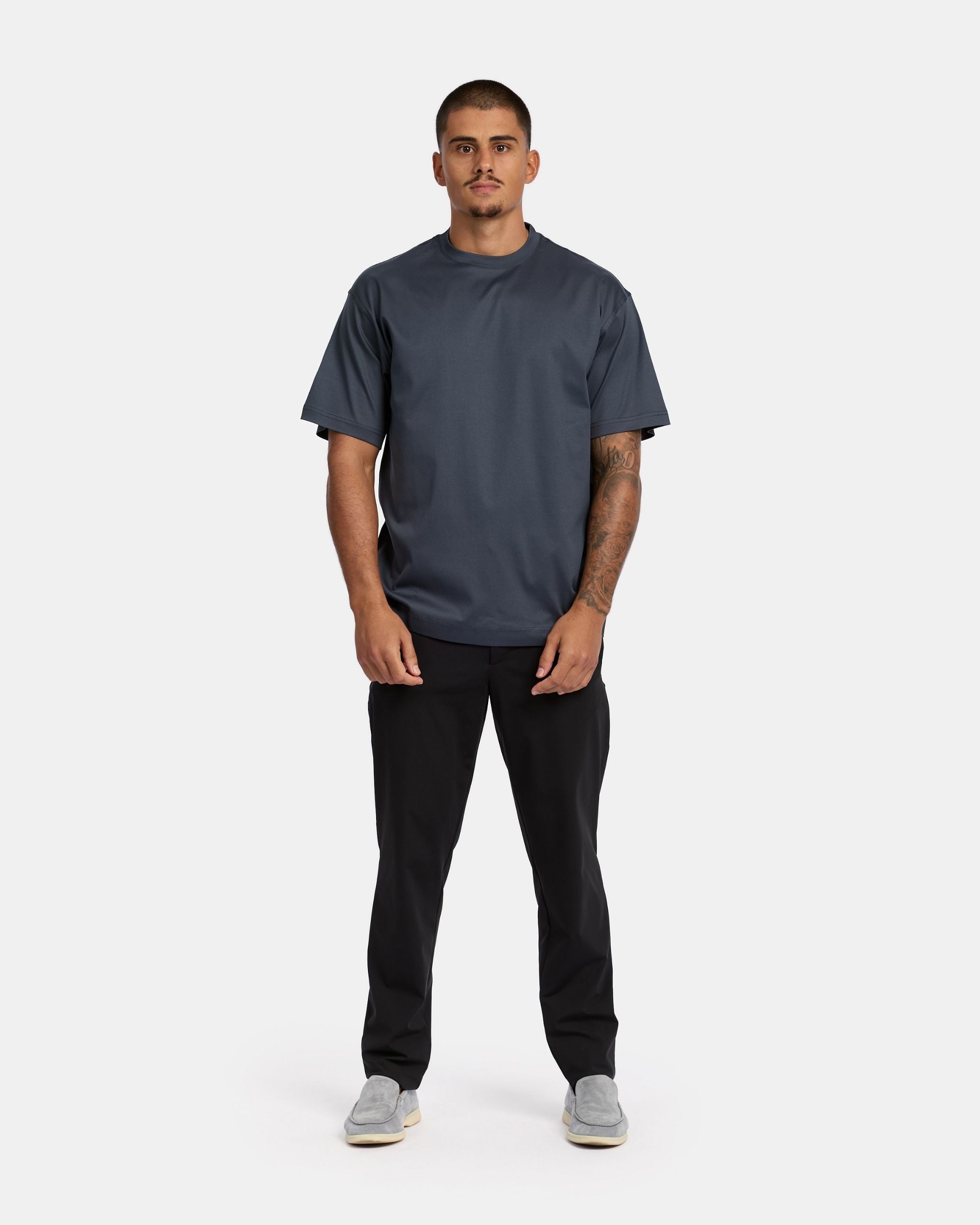 Slate Blue Supima Oversized T-shirt