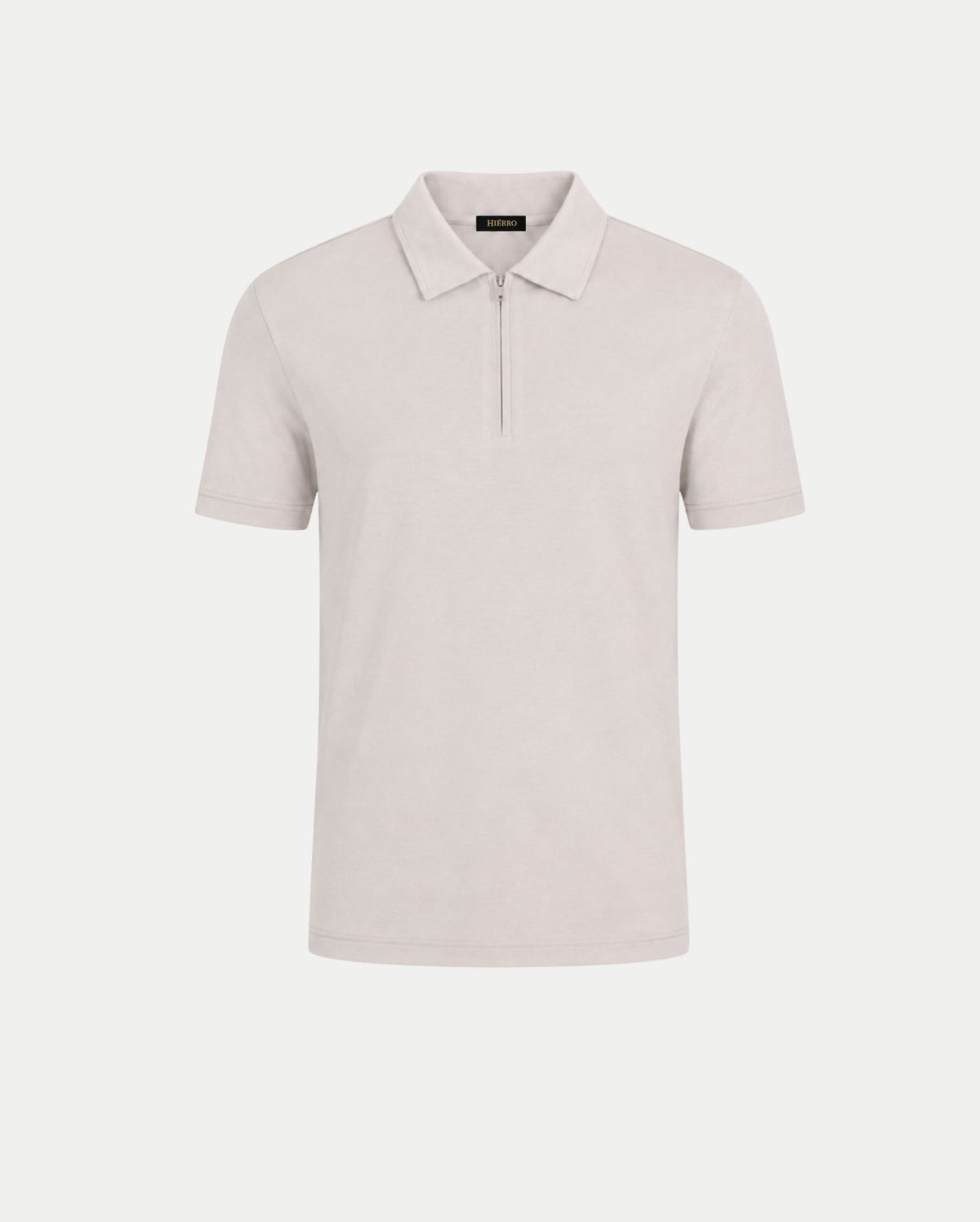 Pearl Grey Polo Half-Zip