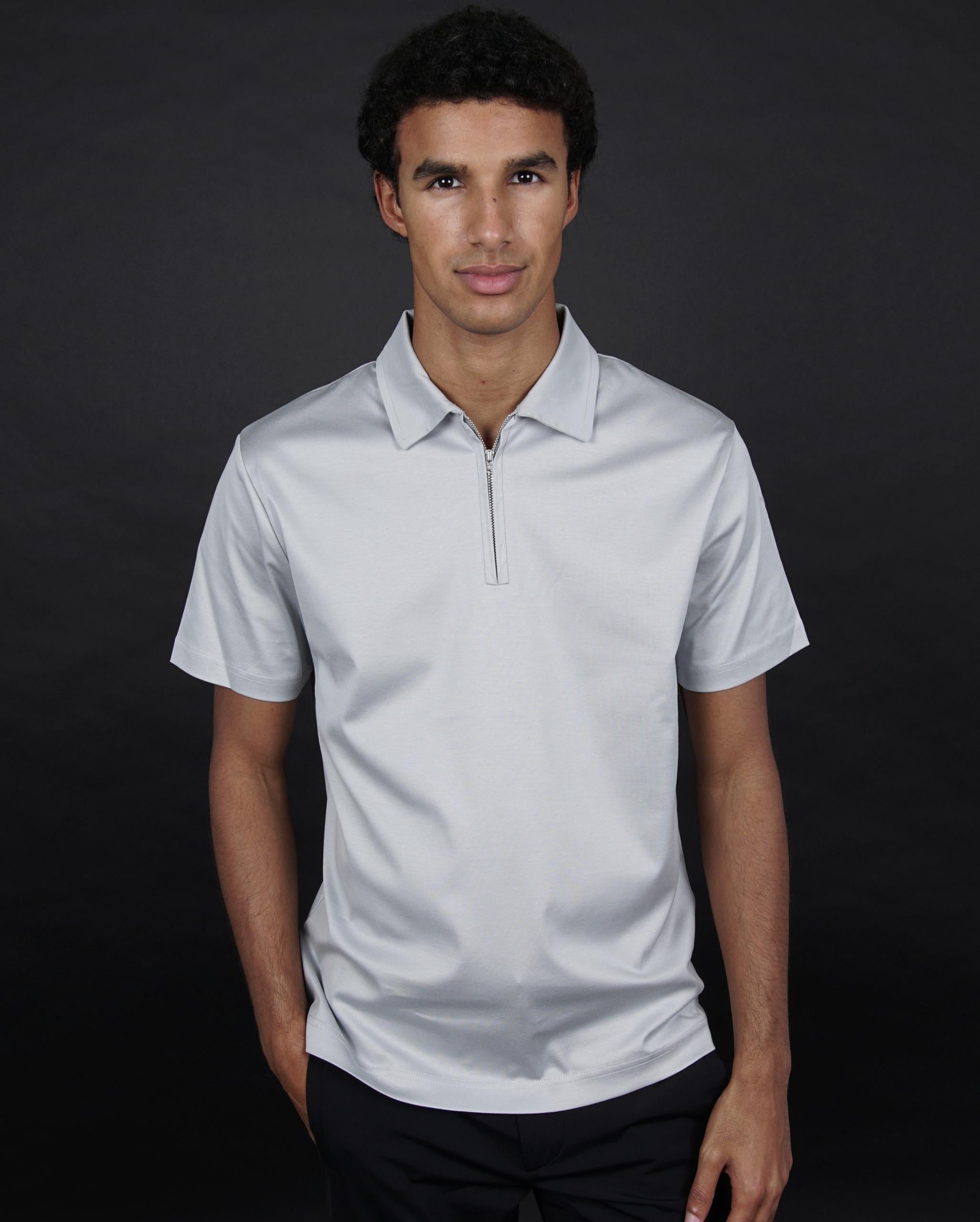 Grigio Polo Half-Zip