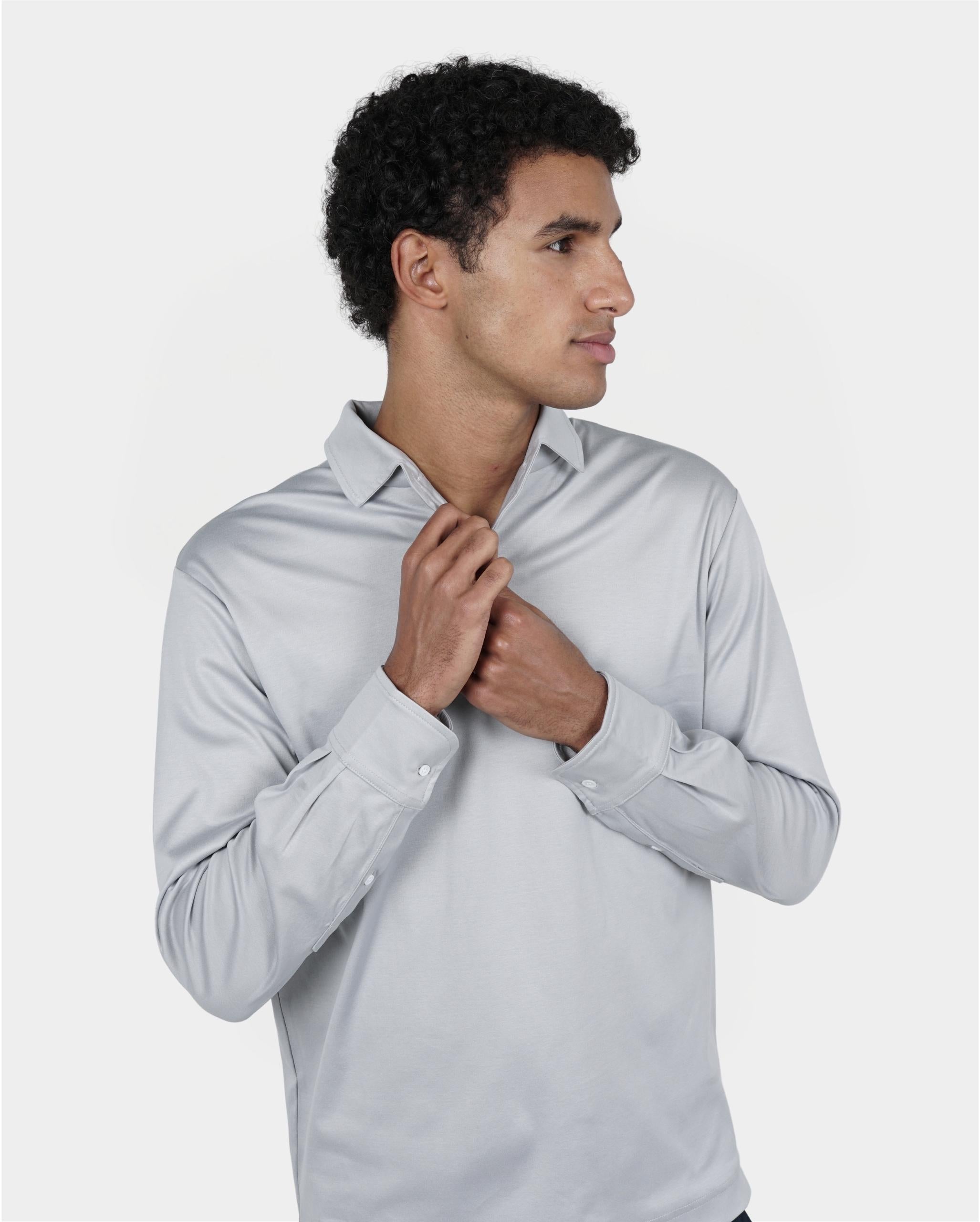 Grigio Longsleeve Polo