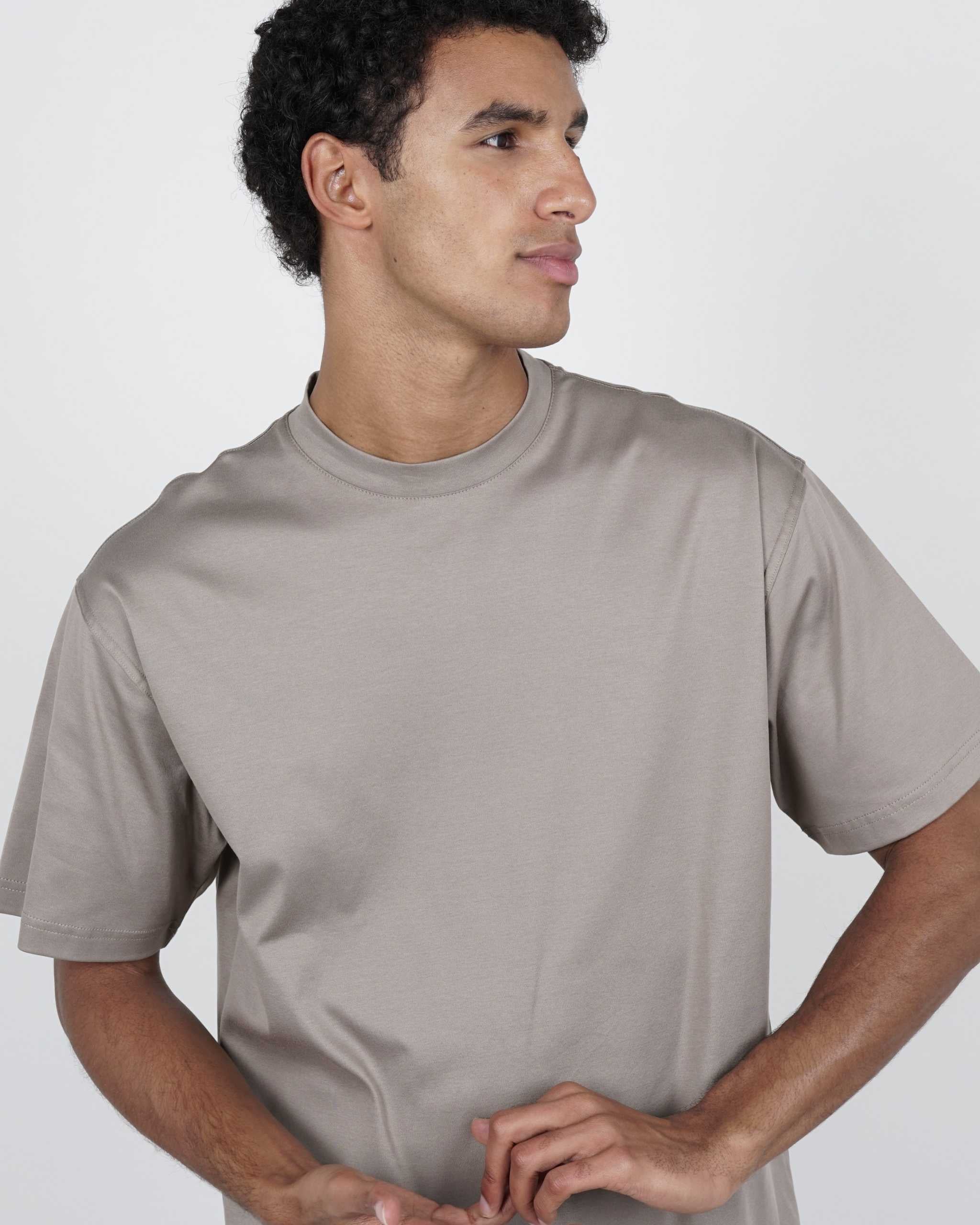 Taupe Supima Oversized T-shirt