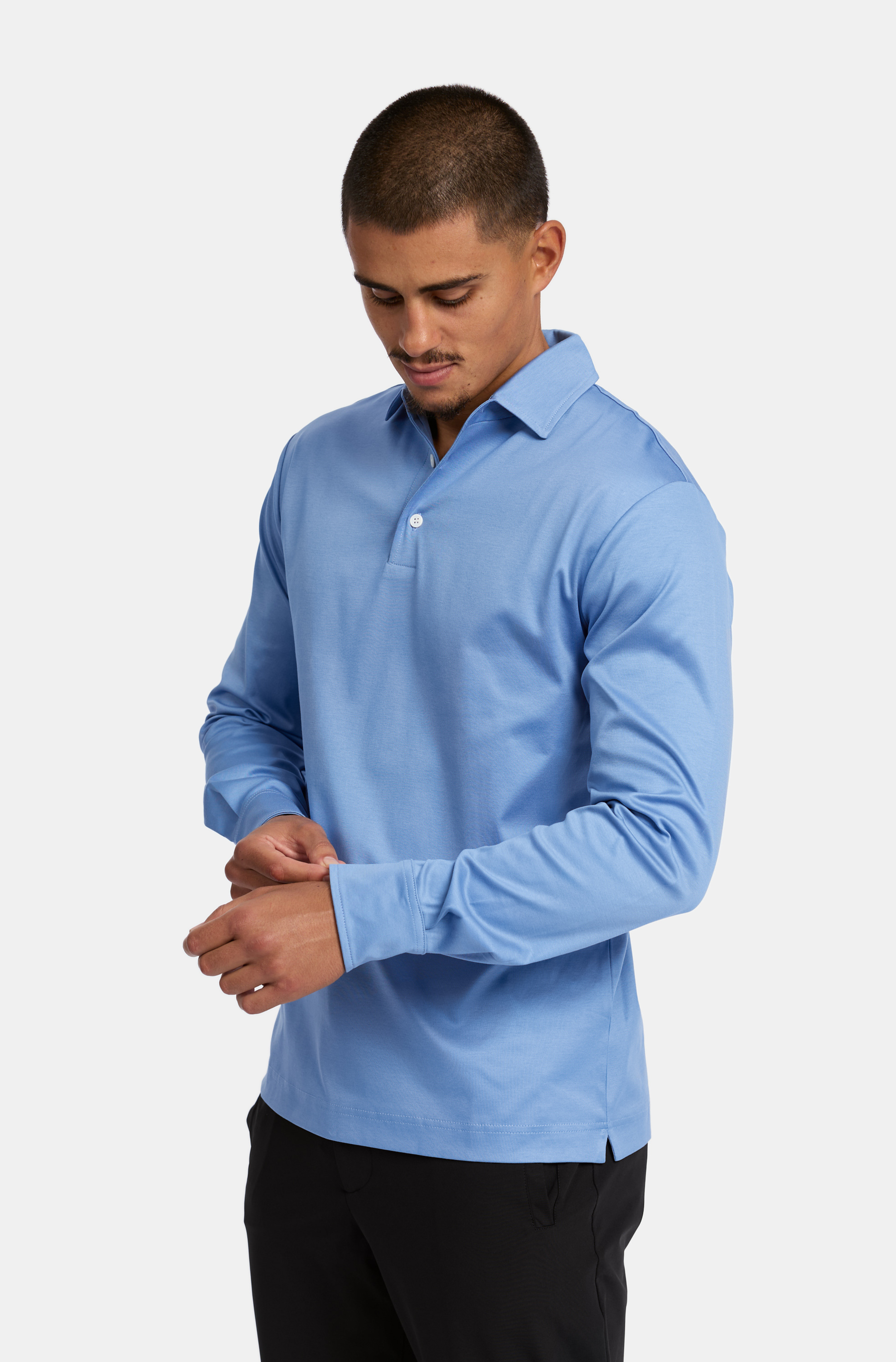 Blue Longsleeve Polo