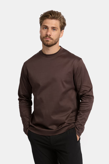 Ebano Brown Lange Mouwen T-shirt