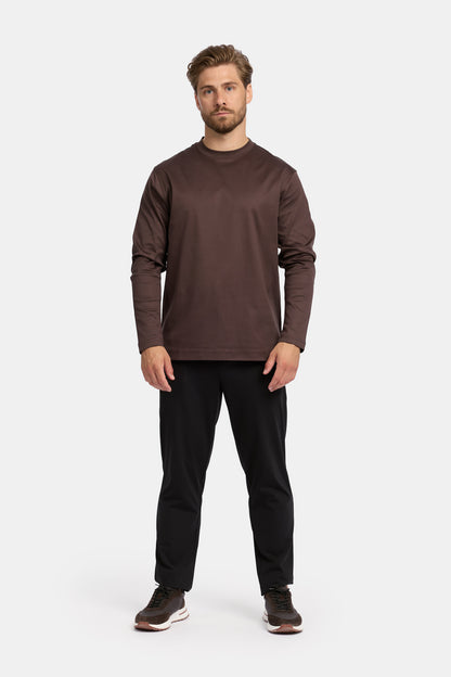 Ebano Brown Lange Mouwen T-shirt