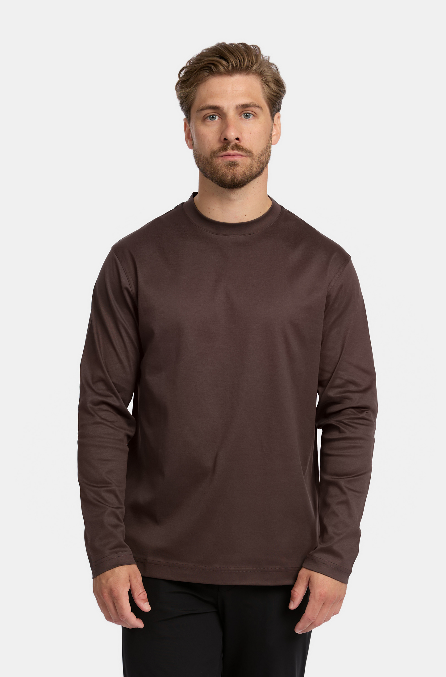 Ebano Brown Lange Mouwen T-shirt