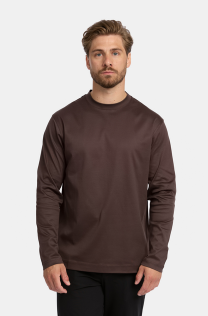 Ebano Brown Lange Mouwen T-shirt