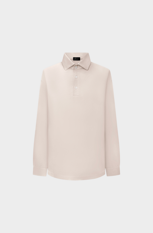 Perla Pearl Grey Lange Mouwen Polo
