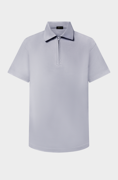 Grigio Grey Polo Halve Zip