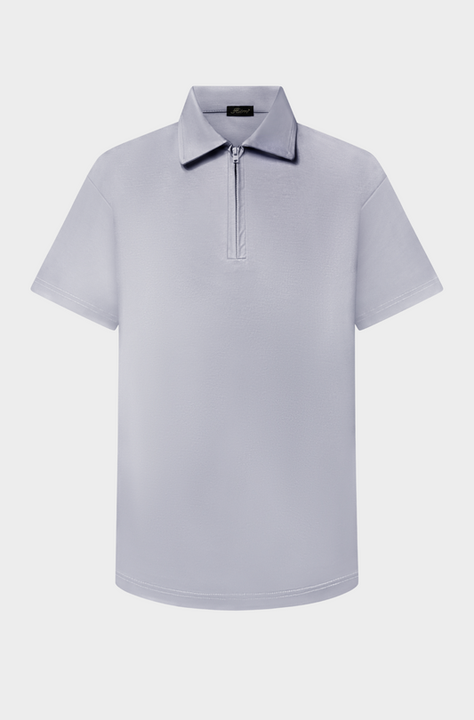Grigio Grey Polo Halve Zip