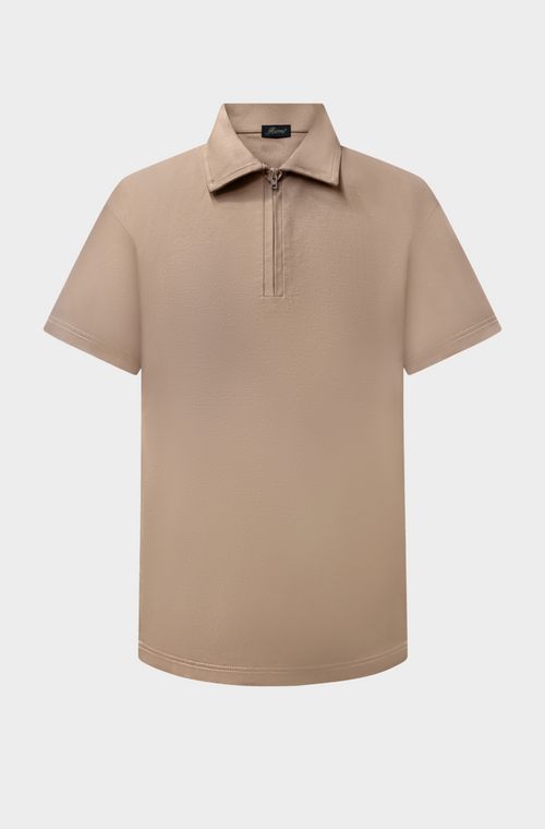 Piombo Grey Polo Halve Zip
