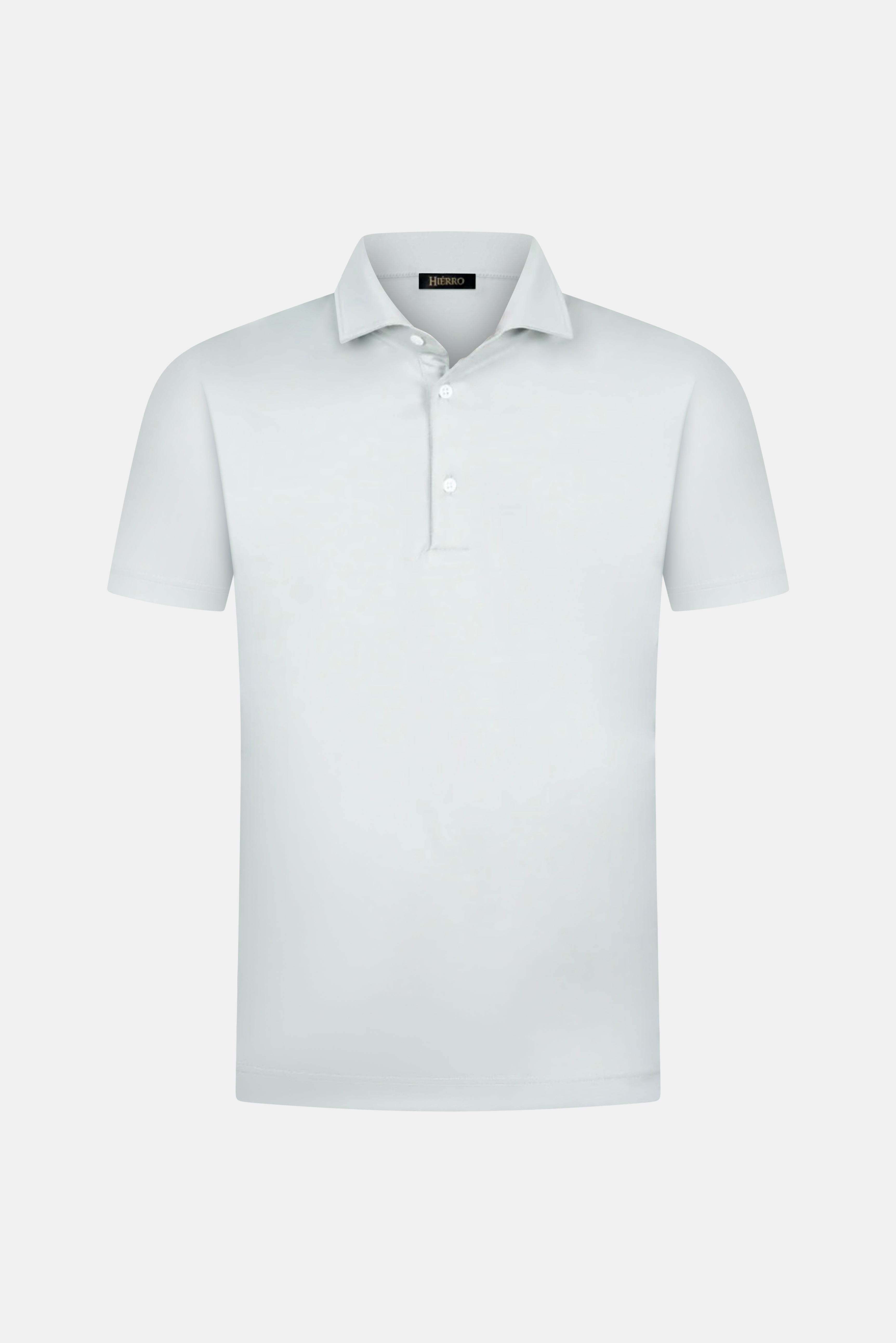 Pearl Grey Polo Half-Zip