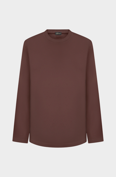 Ebano Brown Lange Mouwen T-shirt