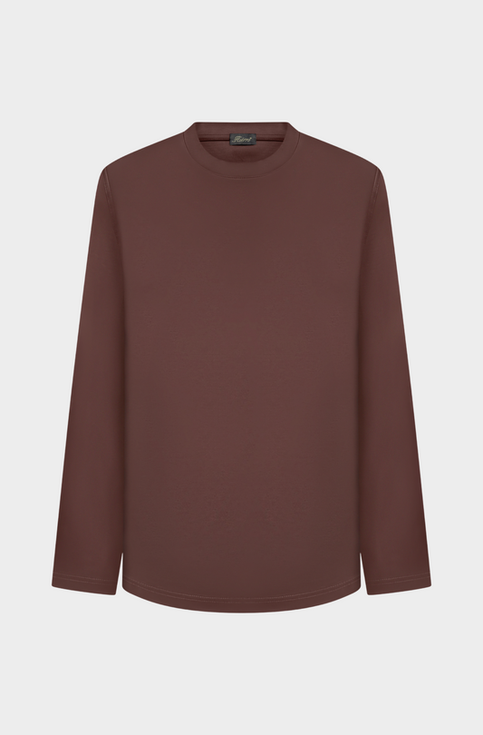 Ebano Brown Lange Mouwen T-shirt