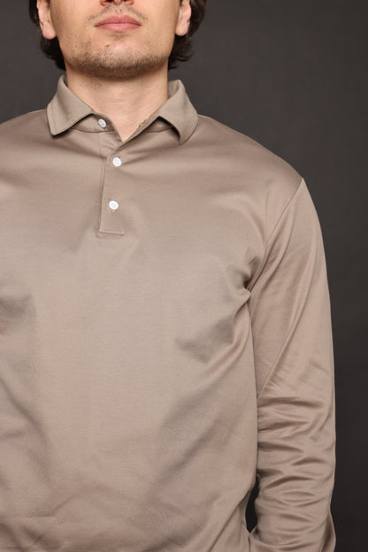 Piombo Grey Lange Mouwen Polo