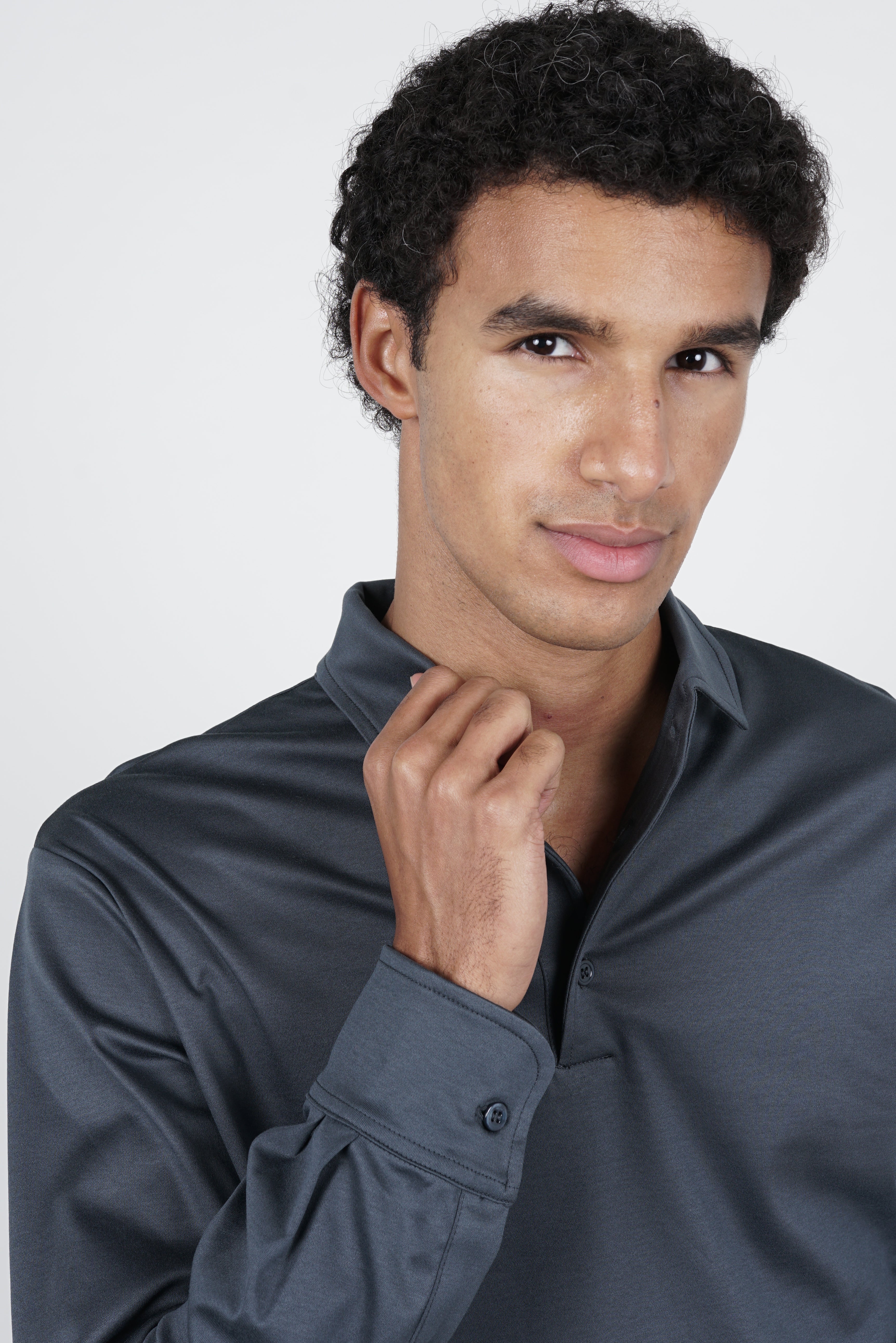 Slate Longsleeve Polo