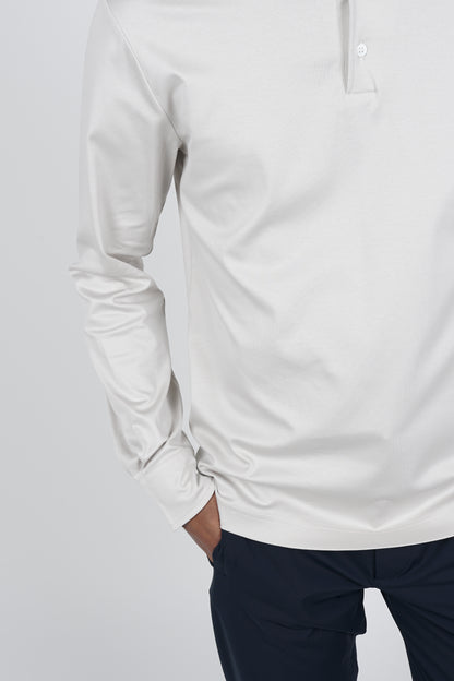 Perla Pearl Grey Lange Mouwen Polo