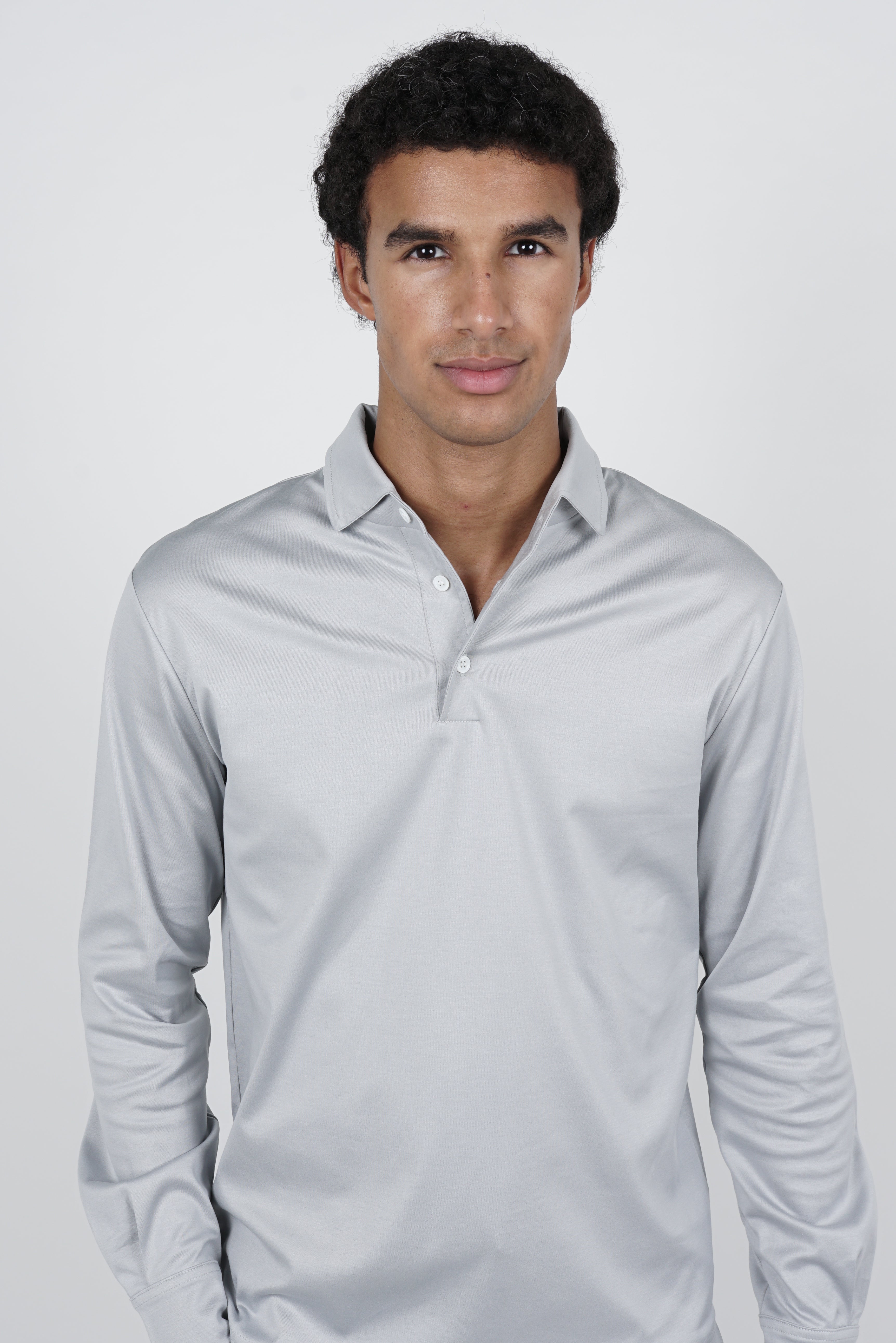 Grigio Grey Longsleeve Polo