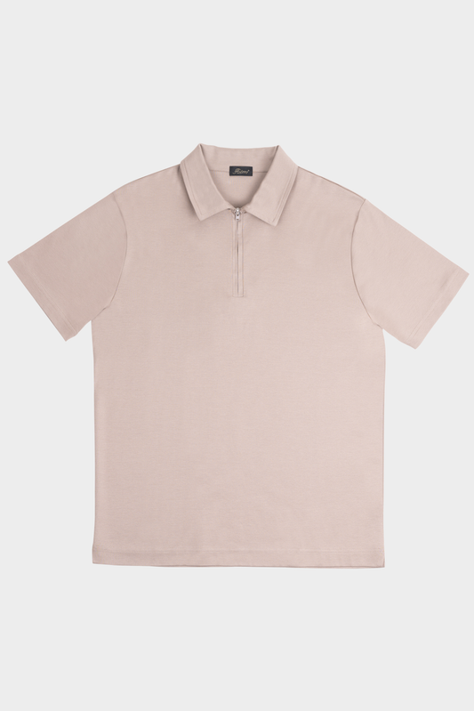 Piombo Grey Polo Half-Zip