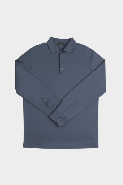 Slate Blue Longsleeve Polo