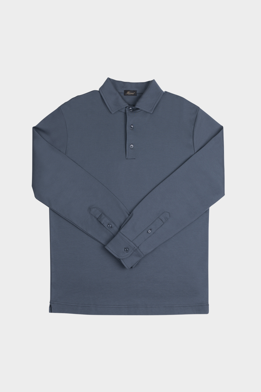 Slate Blue Longsleeve Polo