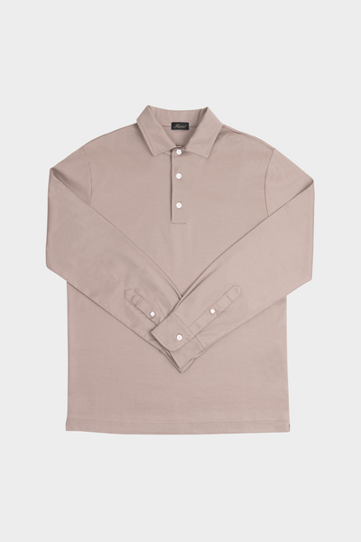 Piombo Grey Longsleeve Polo
