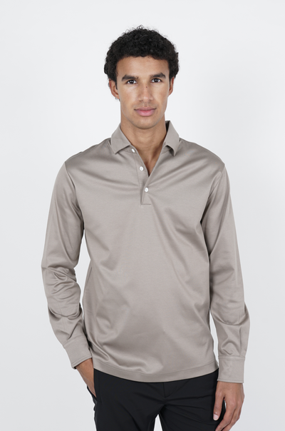 Piombo Grey Lange Mouwen Polo