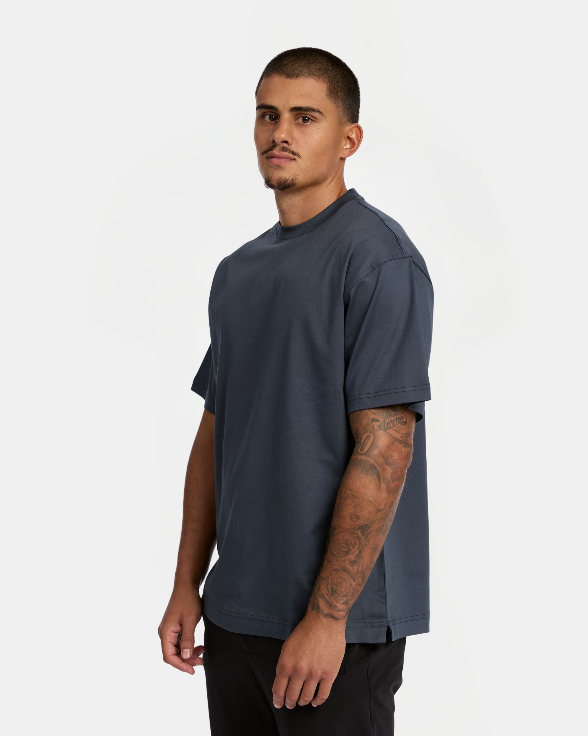 Slate Blue Supima Oversized T-shirt