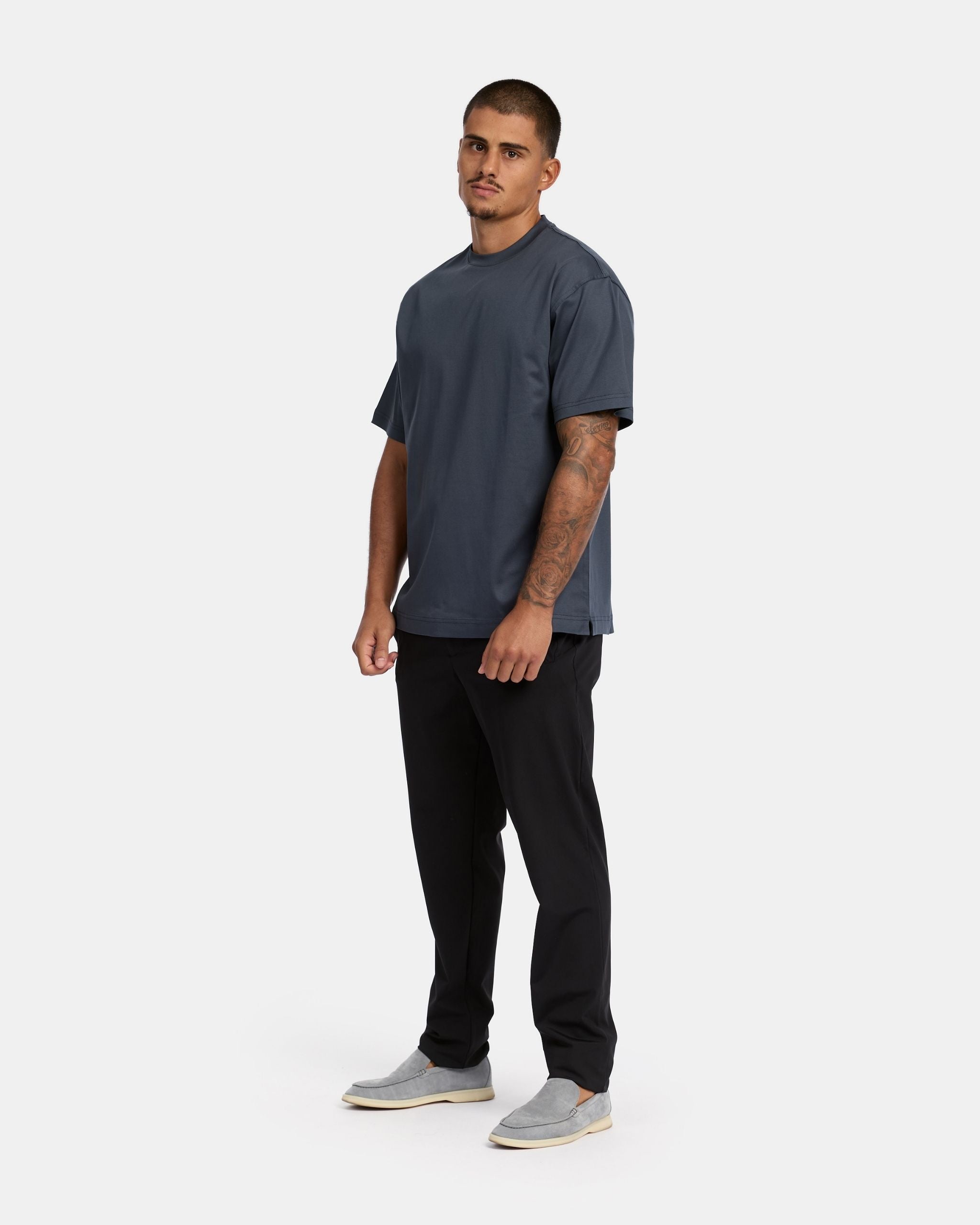 Slate Blue Supima Oversized T-shirt
