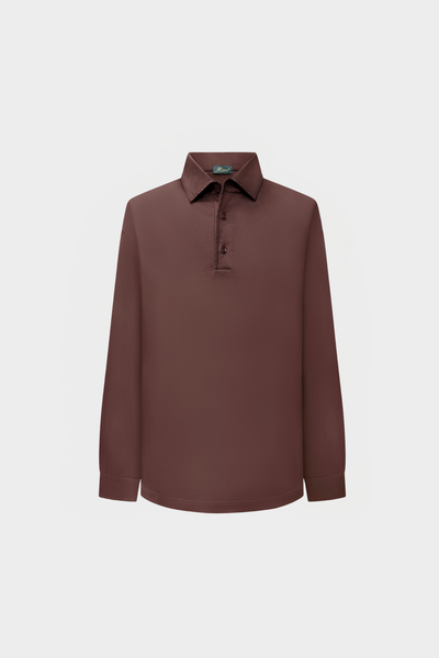 Ebano Brown Lange Mouwen Polo