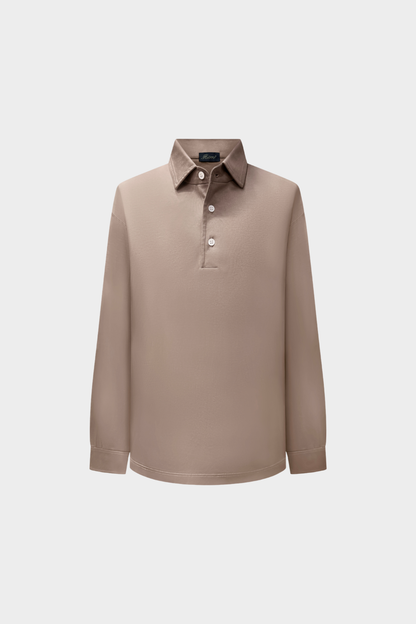 Piombo Grey Longsleeve Polo