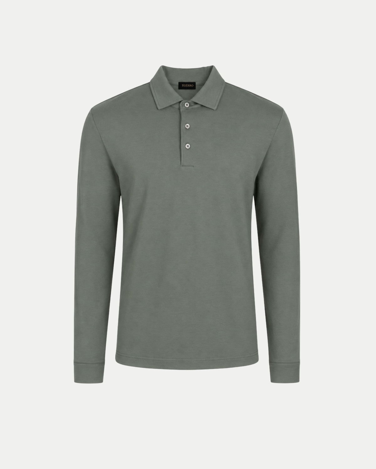 Army Green Longsleeve Polo