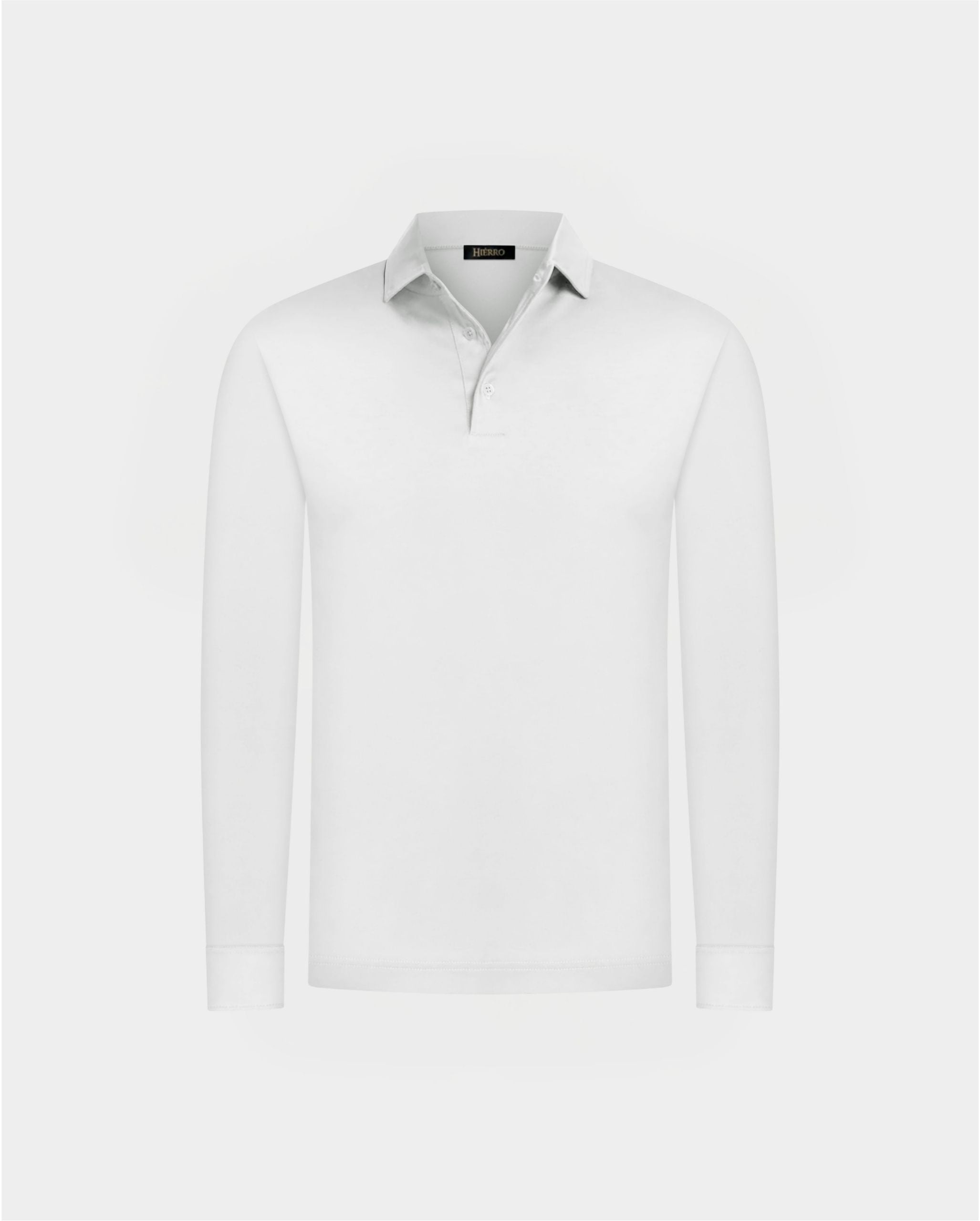 PERLA PEARL GREY LONG SLEEVE POLO