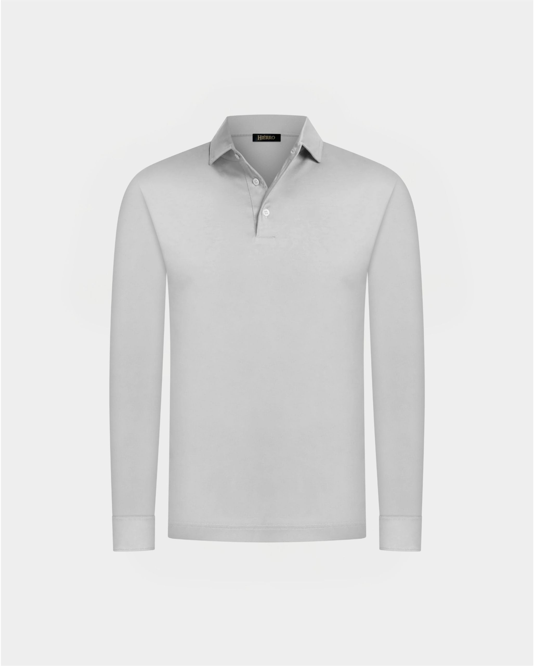 GRIGIO GREY LONG SLEEVE POLO