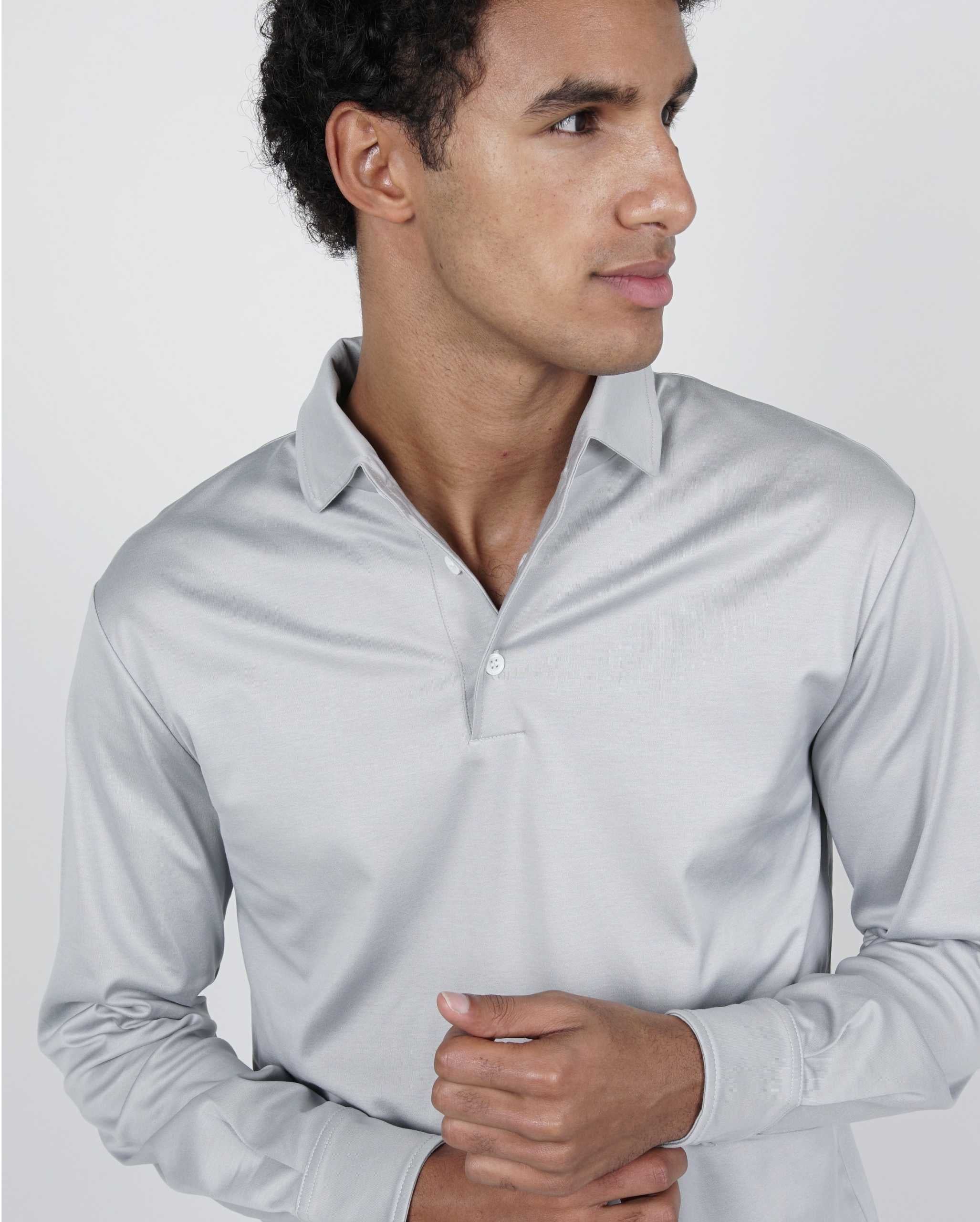 Grigio Longsleeve Polo