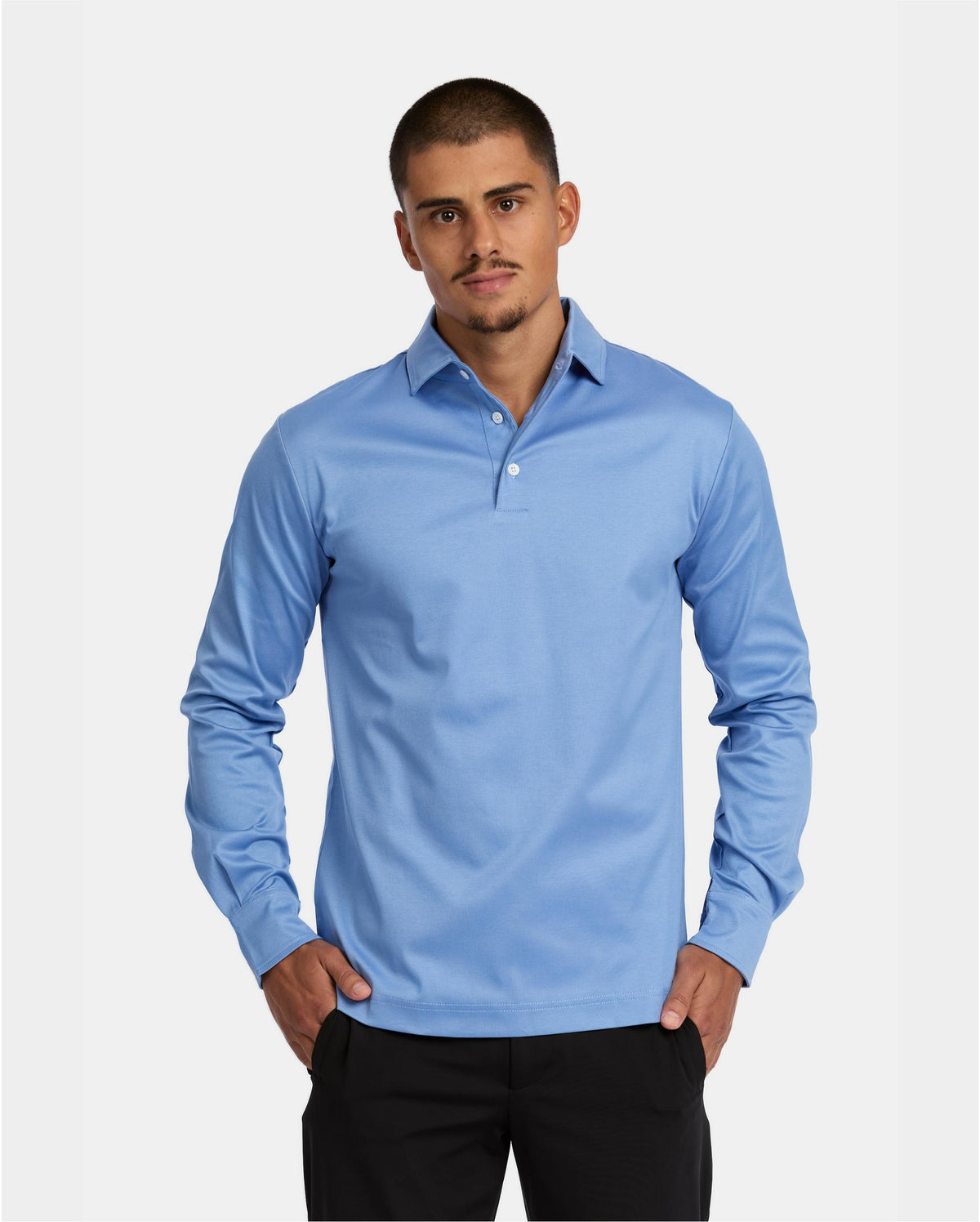 Blue Longsleeve Polo