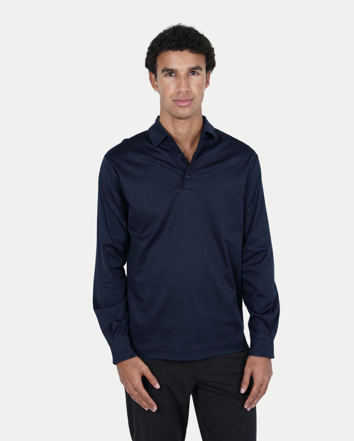 Dark Navy Longsleeve Polo