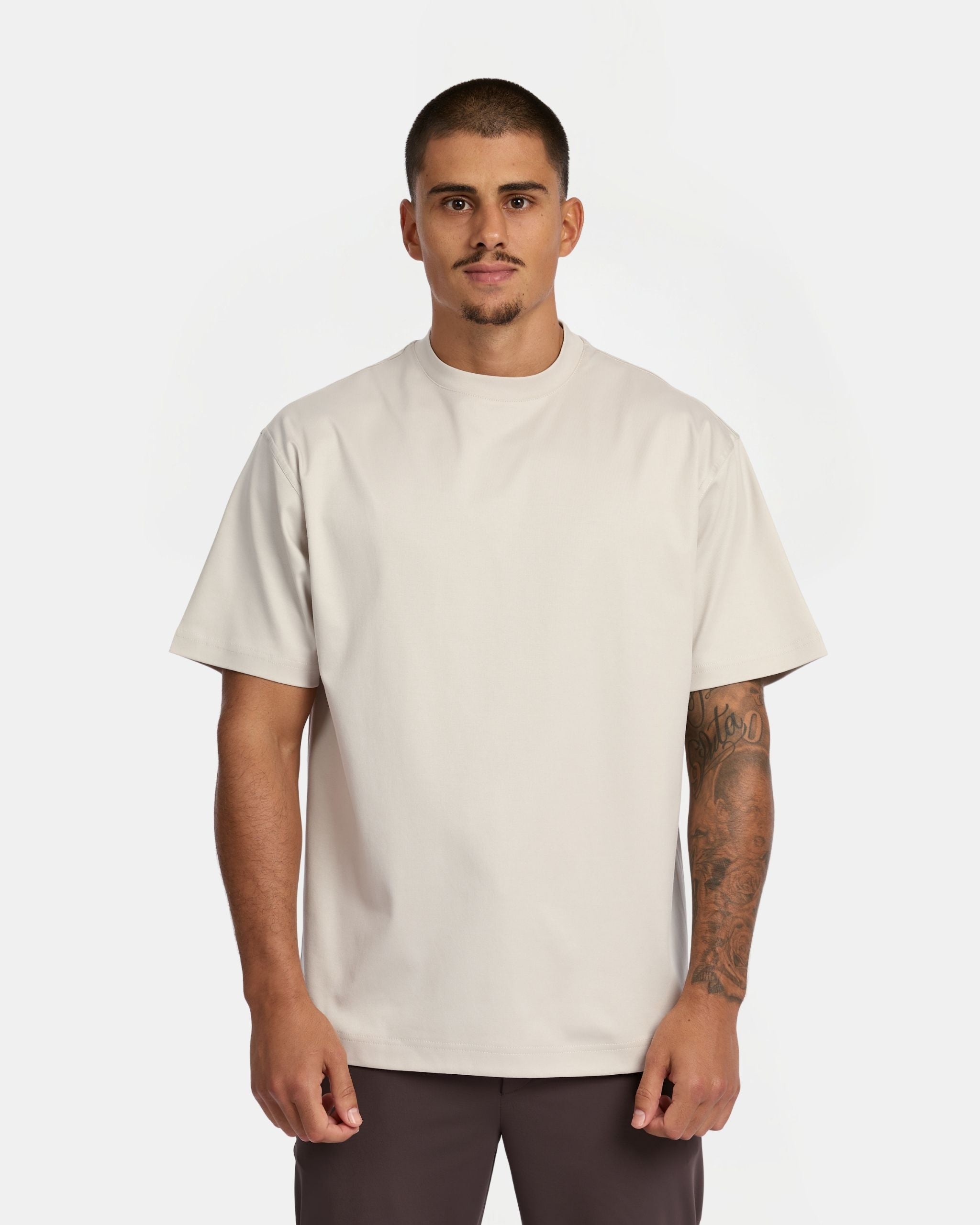 PERLA PEARL GRAY OVERSIZED T-SHIRT