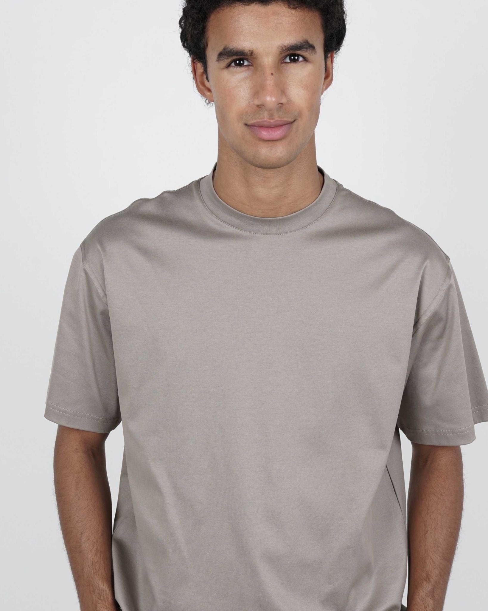 Taupe Supima Oversized T-shirt