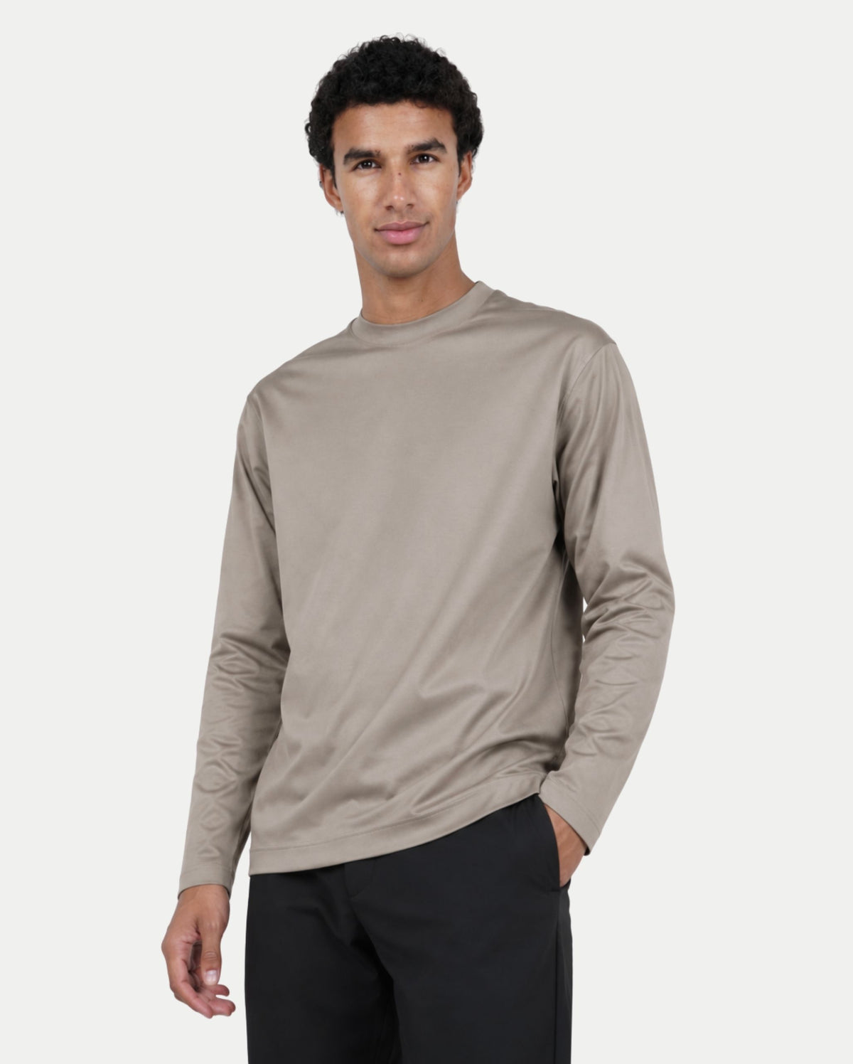 Taupe Longsleeve T-Shirt