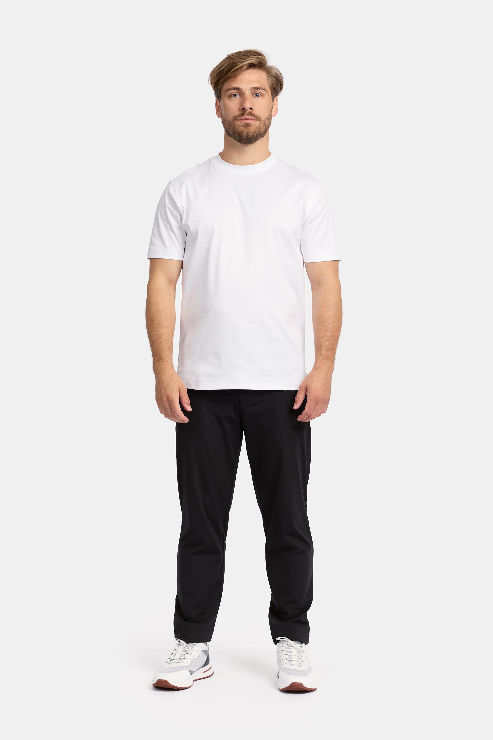 Wit T-shirt van Supima katoen, hele body